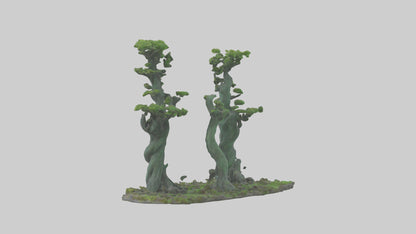 3D model Guardians of the Forest Statue model VR / AR / low-poly