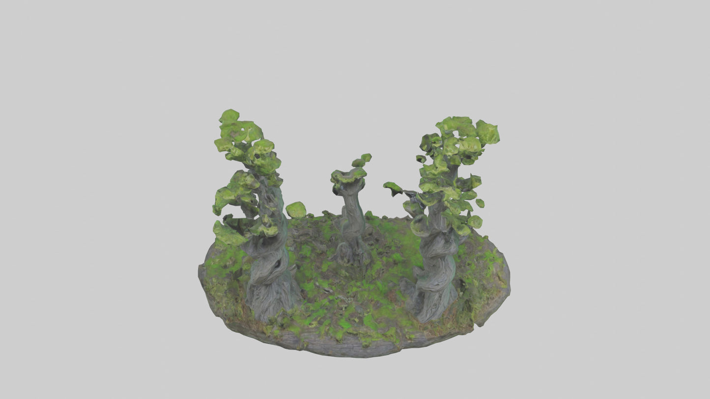 3D model Guardians of the Forest Statue model VR / AR / low-poly