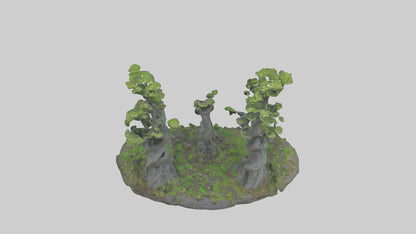 3D model Guardians of the Forest Statue model VR / AR / low-poly