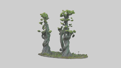 3D model Guardians of the Forest Statue model VR / AR / low-poly