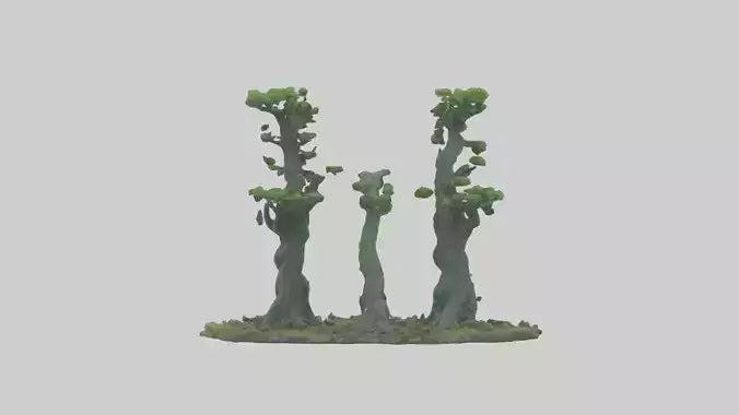 3D model Guardians of the Forest Statue model VR / AR / low-poly