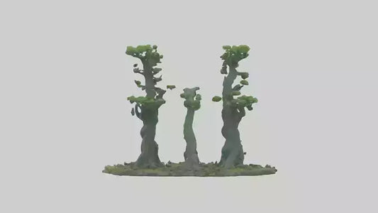 3D model Guardians of the Forest Statue model VR / AR / low-poly