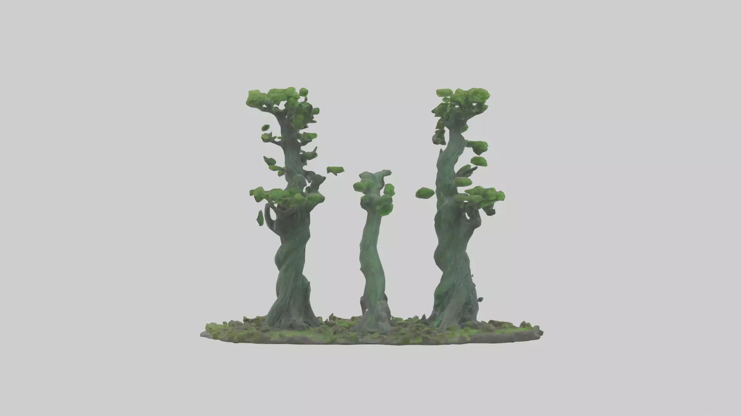 3D model Guardians of the Forest Statue model VR / AR / low-poly