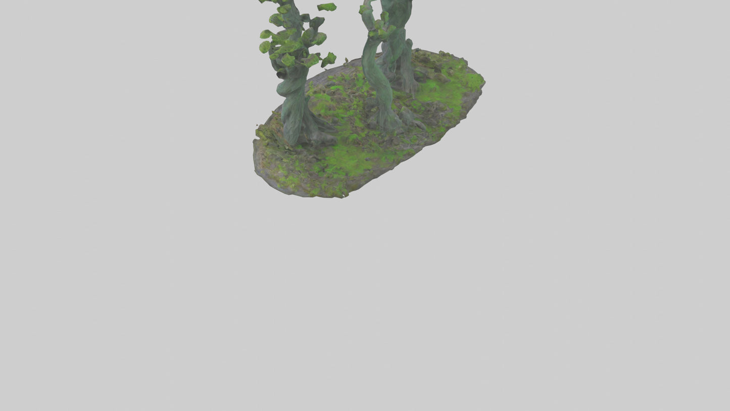 3D model Guardians of the Forest Statue model VR / AR / low-poly