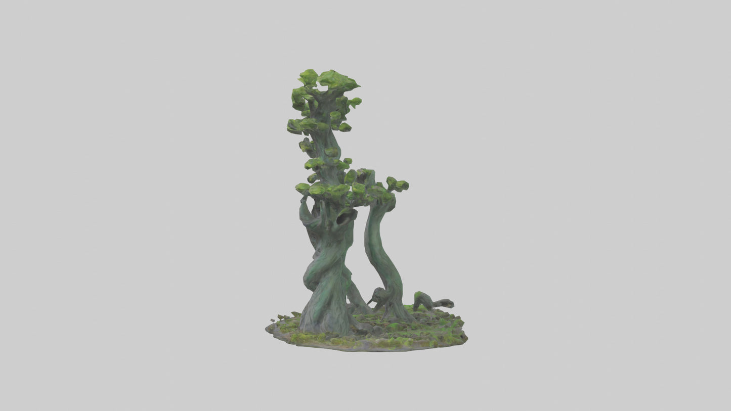 3D model Guardians of the Forest Statue model VR / AR / low-poly