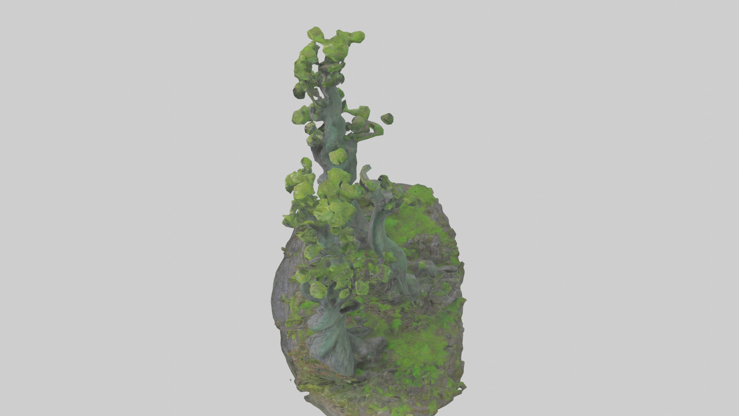 3D model Guardians of the Forest Statue model VR / AR / low-poly