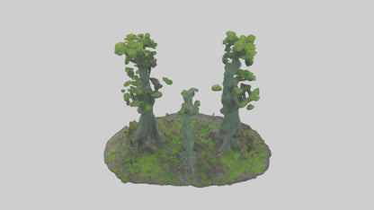 3D model Guardians of the Forest Statue model VR / AR / low-poly