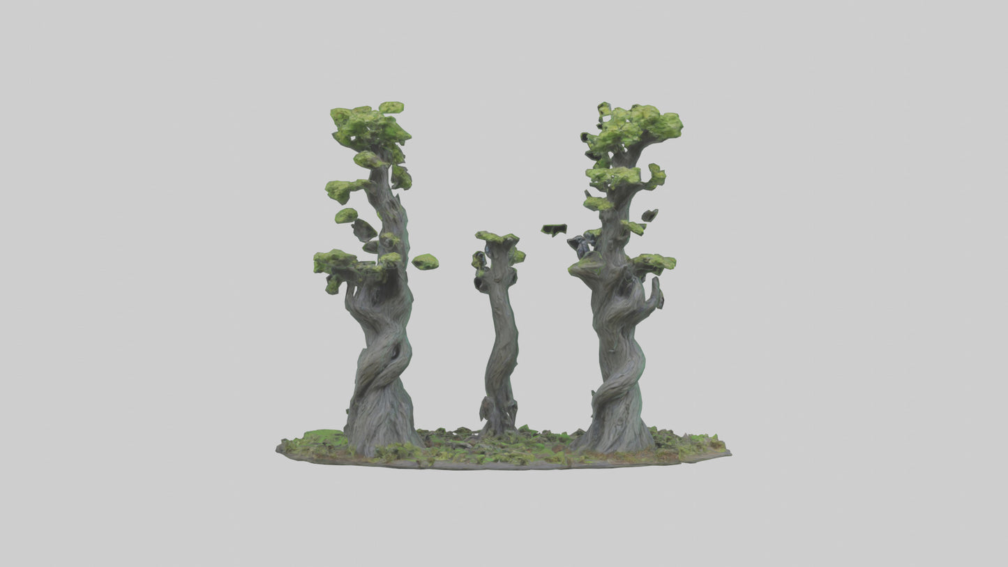 3D model Guardians of the Forest Statue model VR / AR / low-poly
