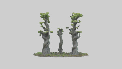 3D model Guardians of the Forest Statue model VR / AR / low-poly