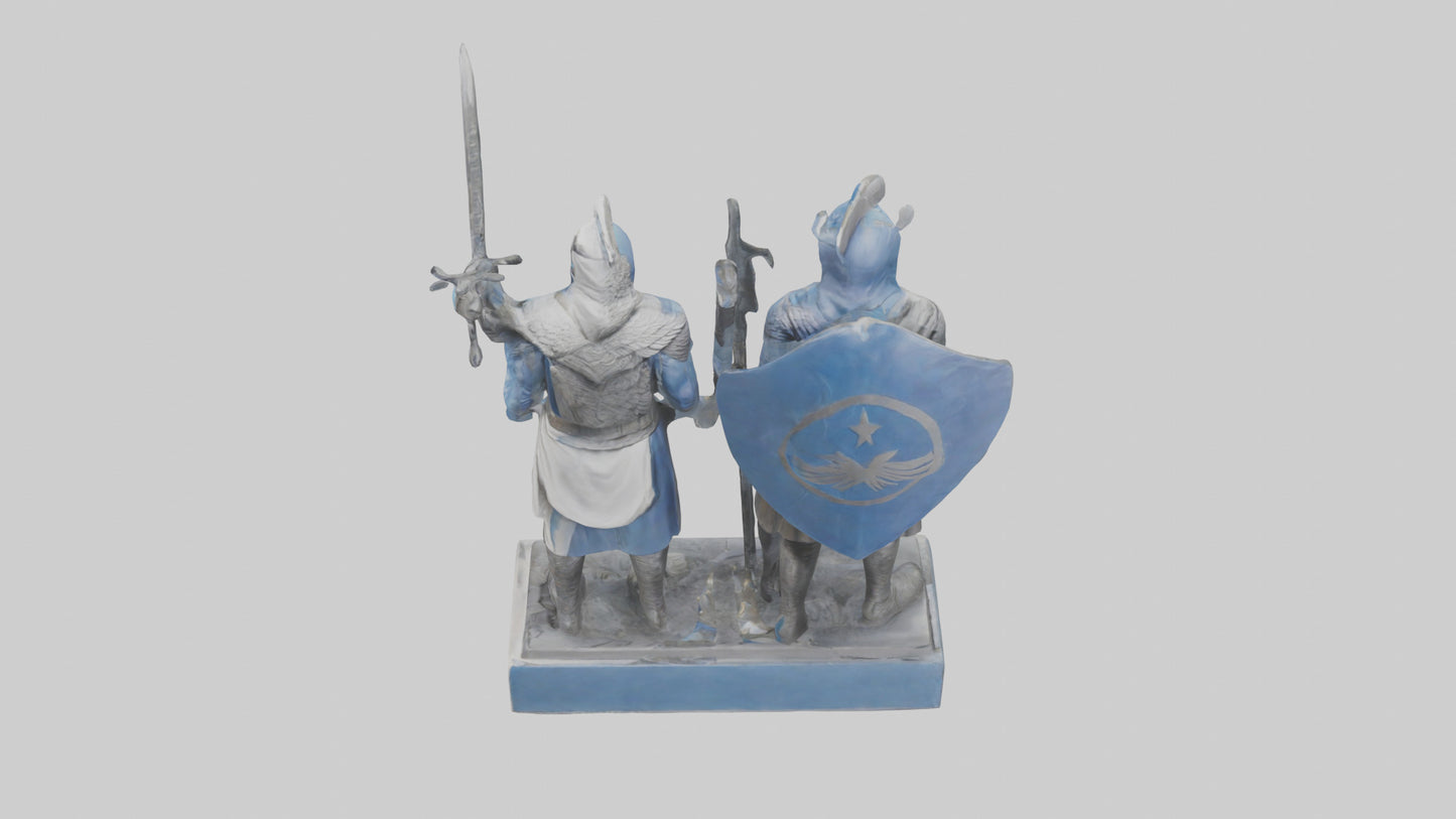 3D model Guardians of the Free World statue model VR / AR / low-poly