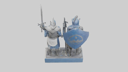 3D model Guardians of the Free World statue model VR / AR / low-poly