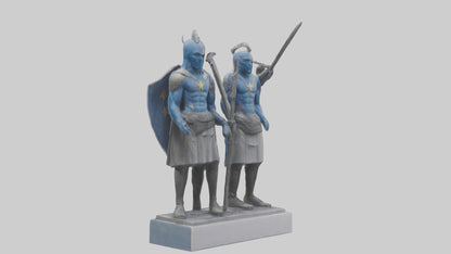 3D model Guardians of the Free World statue model VR / AR / low-poly