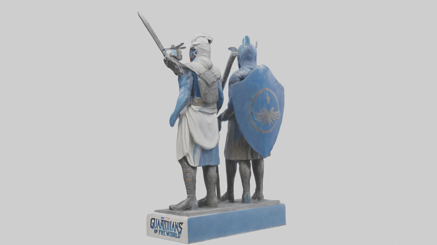 3D model Guardians of the Free World statue model VR / AR / low-poly