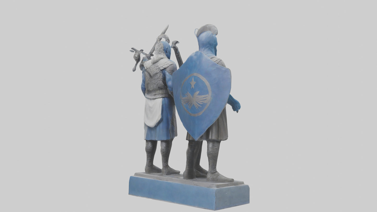 3D model Guardians of the Free World statue model VR / AR / low-poly
