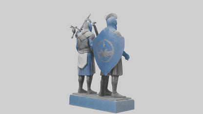 3D model Guardians of the Free World statue model VR / AR / low-poly