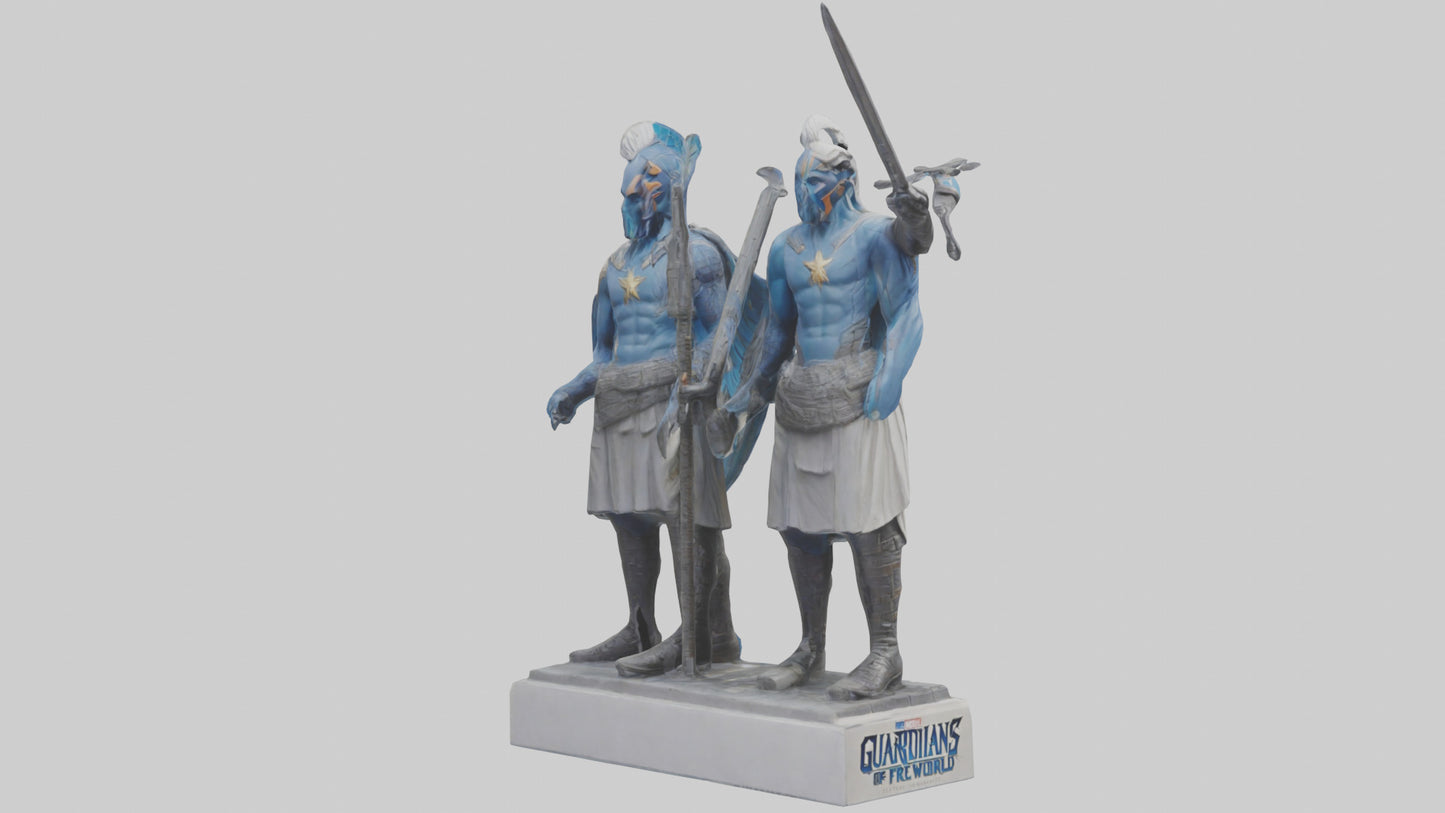 3D model Guardians of the Free World statue model VR / AR / low-poly