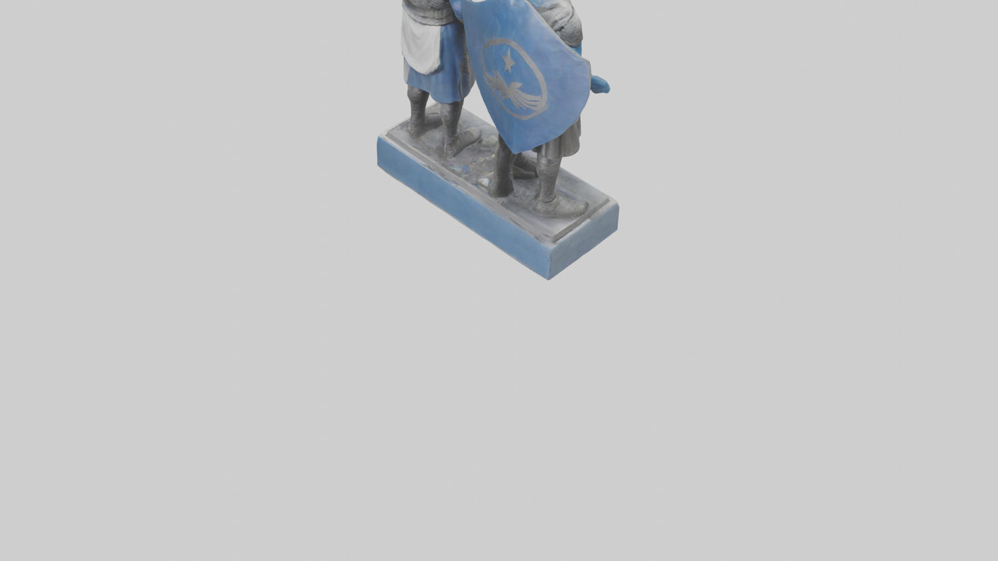 3D model Guardians of the Free World statue model VR / AR / low-poly