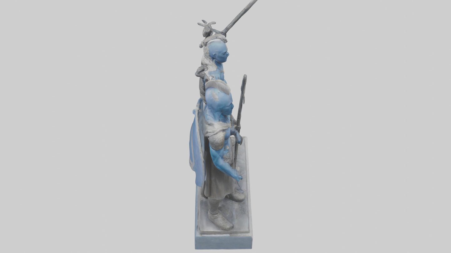 3D model Guardians of the Free World statue model VR / AR / low-poly