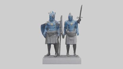 3D model Guardians of the Free World statue model VR / AR / low-poly
