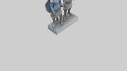 3D model Guardians of the Free World statue model VR / AR / low-poly