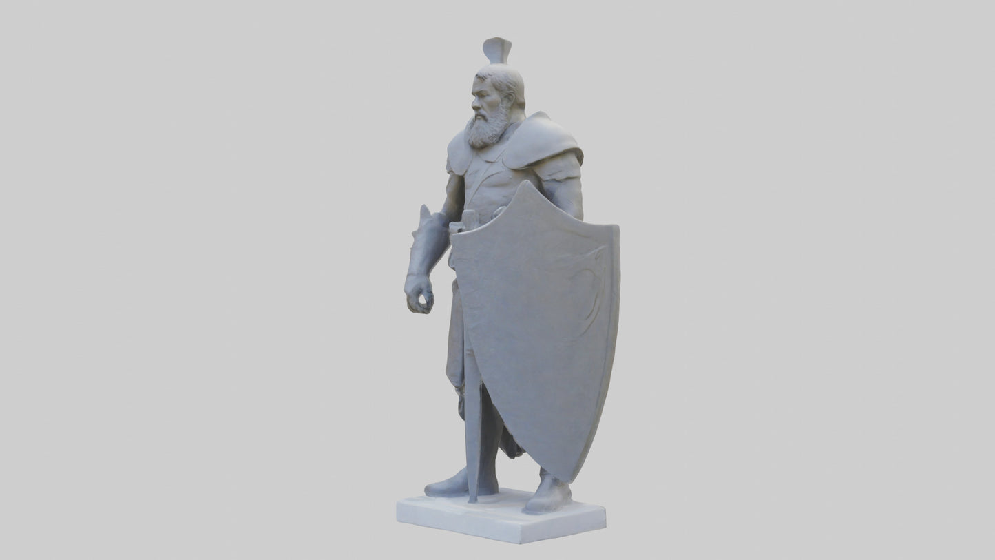 3D model Guarding the Legacy Sculpture model VR / AR / low-poly