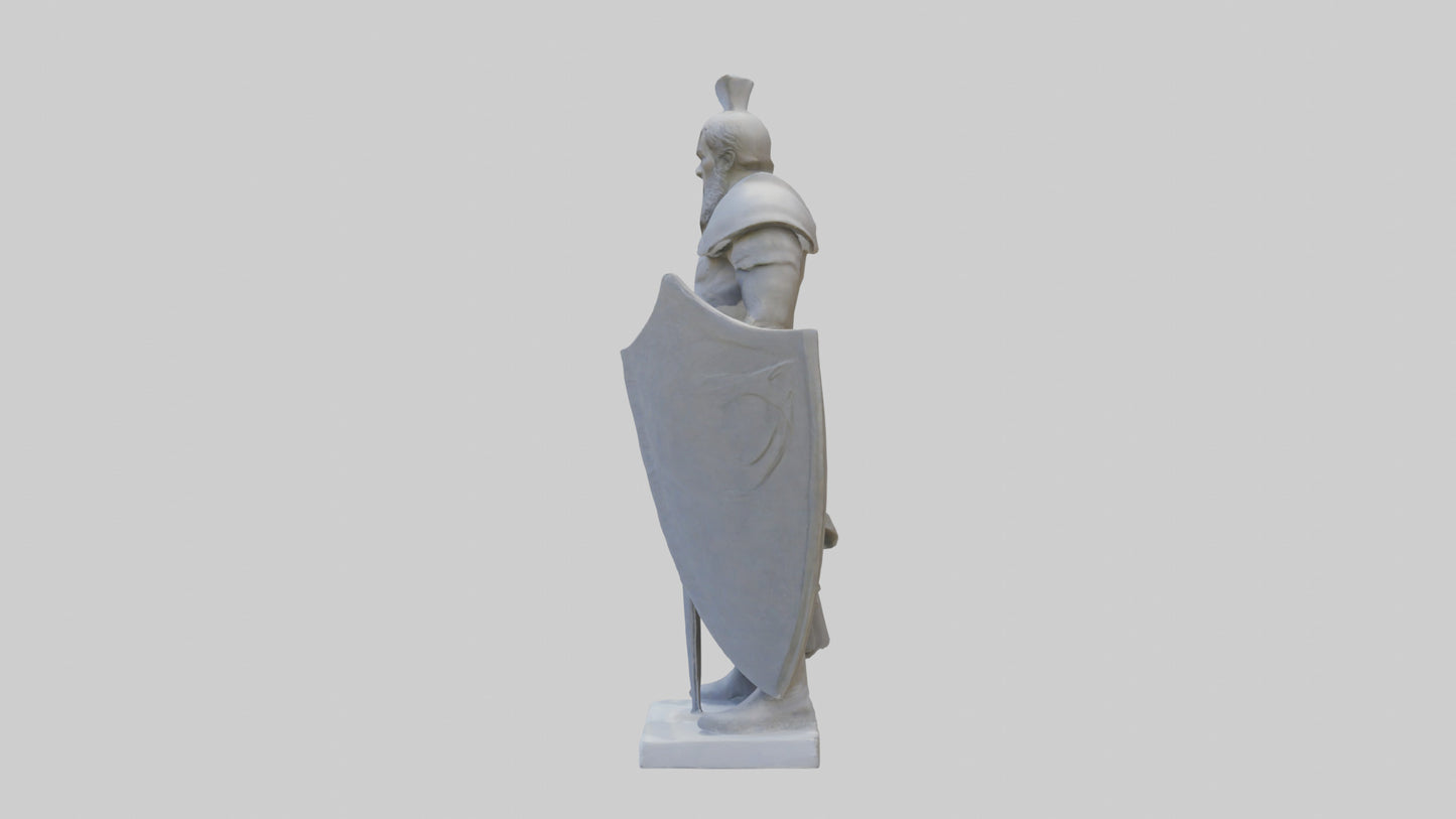 3D model Guarding the Legacy Sculpture model VR / AR / low-poly