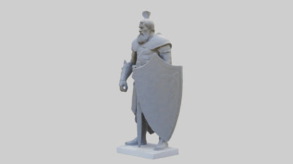 3D model Guarding the Legacy Sculpture model VR / AR / low-poly