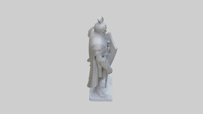3D model Guarding the Legacy Sculpture model VR / AR / low-poly