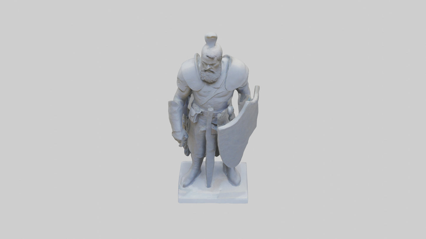 3D model Guarding the Legacy Sculpture model VR / AR / low-poly