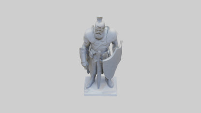 3D model Guarding the Legacy Sculpture model VR / AR / low-poly