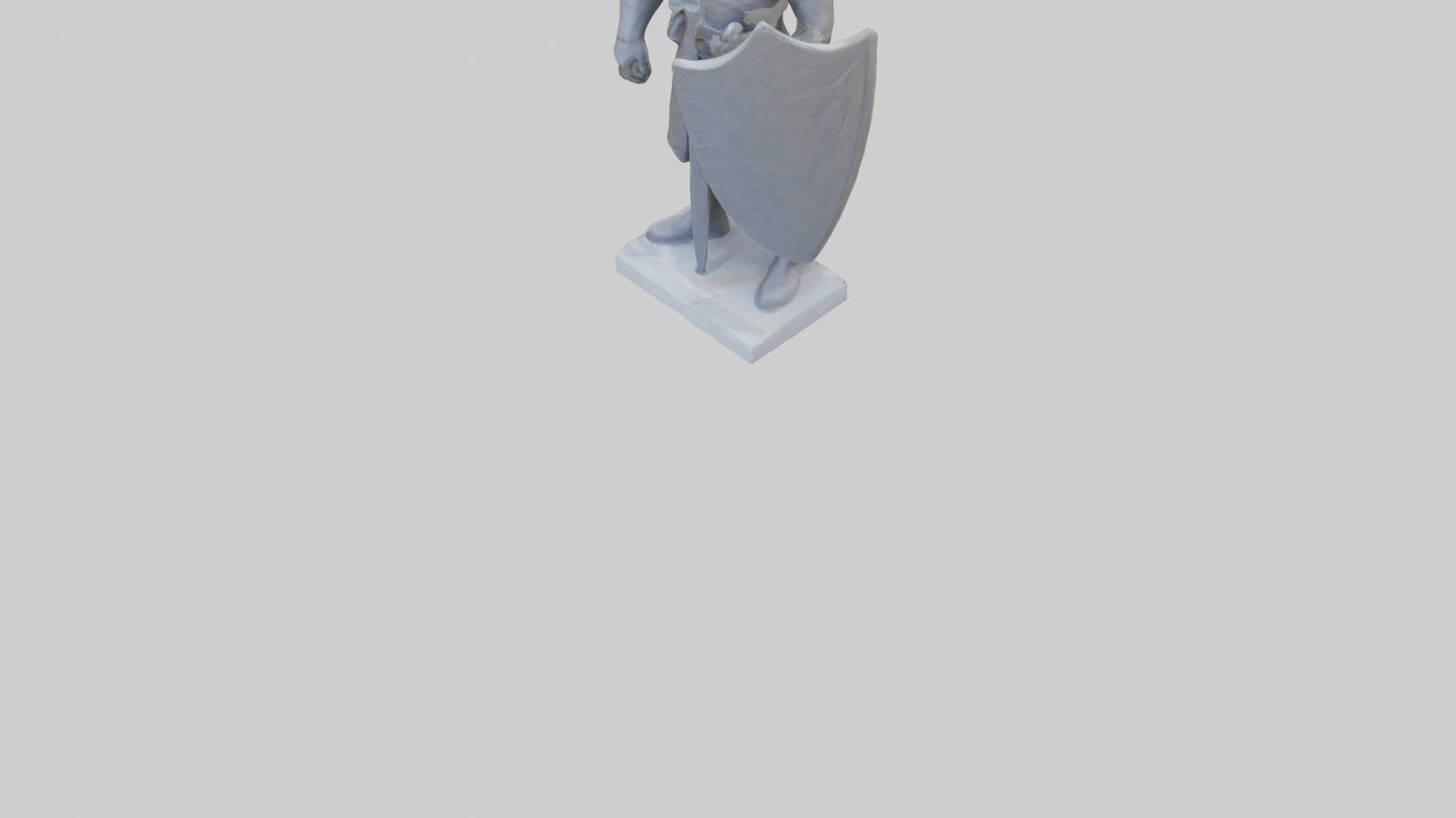 3D model Guarding the Legacy Sculpture model VR / AR / low-poly