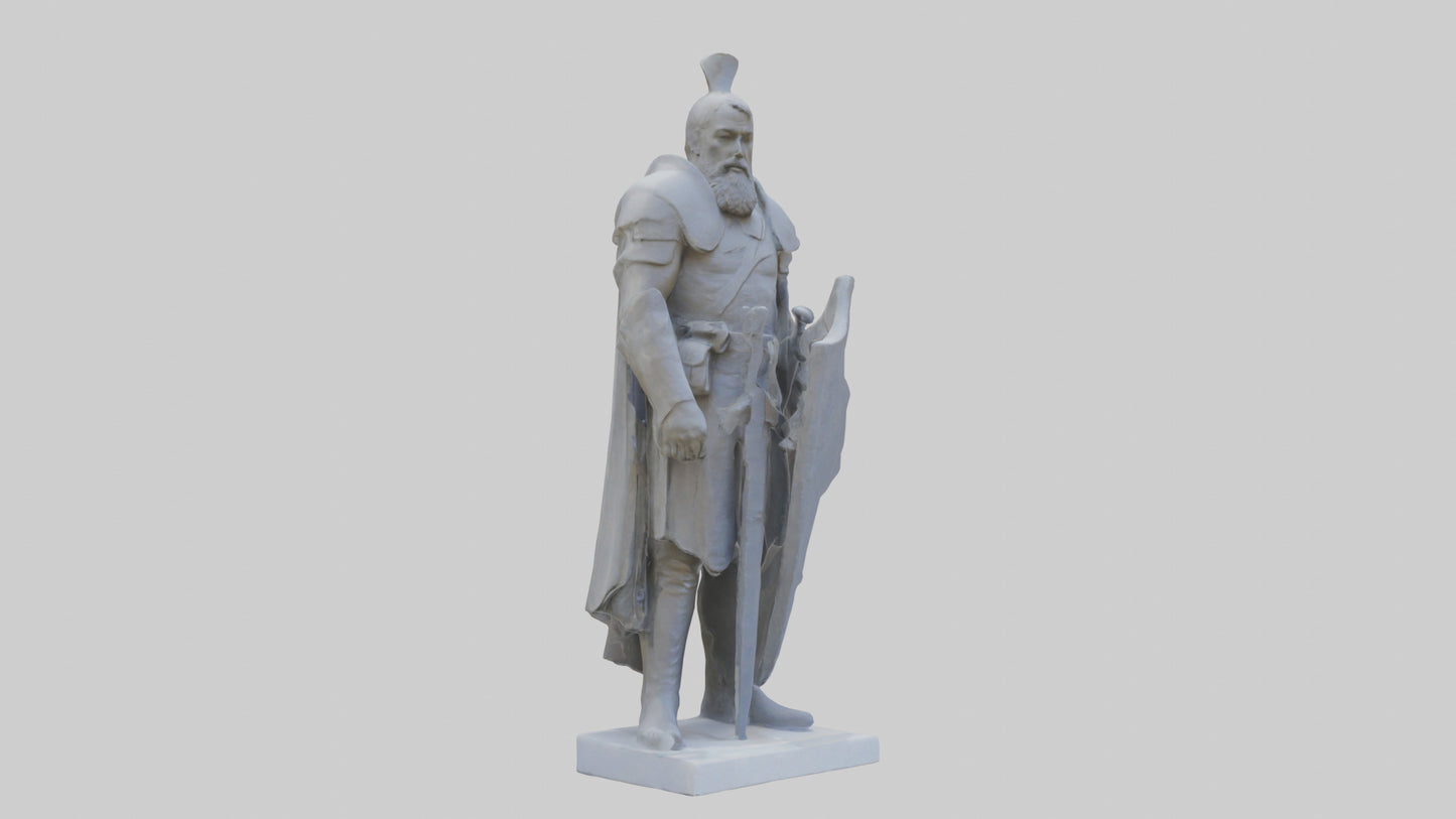 3D model Guarding the Legacy Sculpture model VR / AR / low-poly