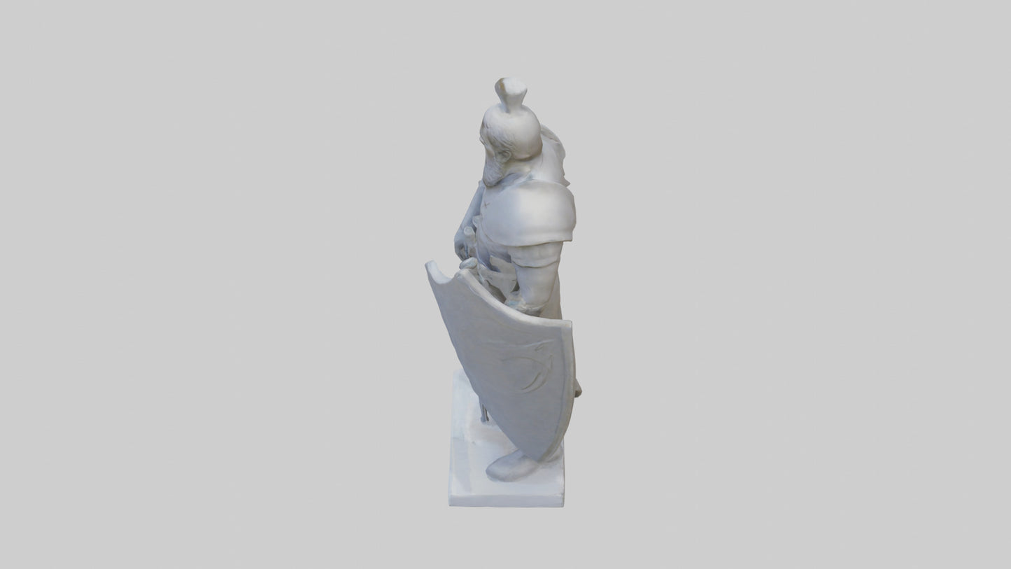 3D model Guarding the Legacy Sculpture model VR / AR / low-poly