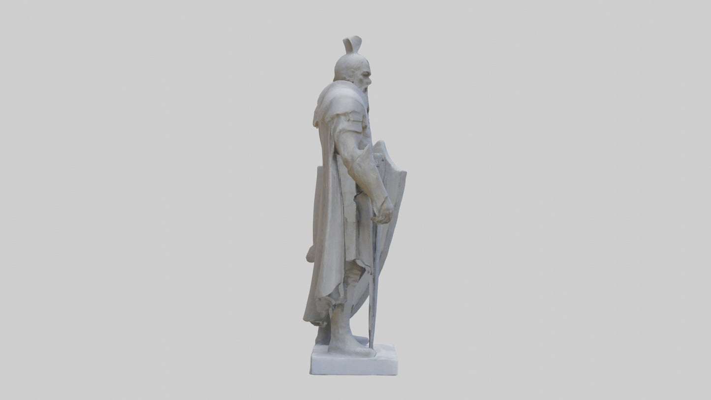 3D model Guarding the Legacy Sculpture model VR / AR / low-poly