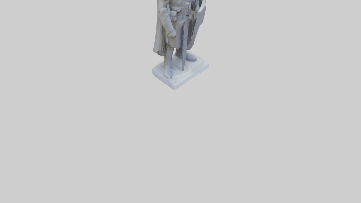 3D model Guarding the Legacy Sculpture model VR / AR / low-poly