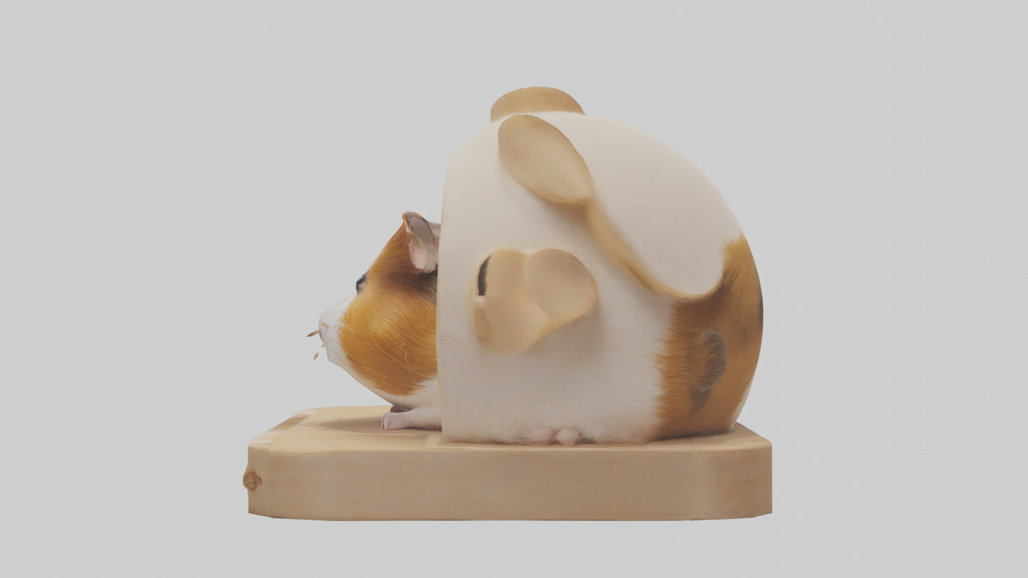 3D model Guinea Pig hiding model VR / AR / low-poly