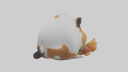 3D model Guinea Pig nibbling model VR / AR / low-poly