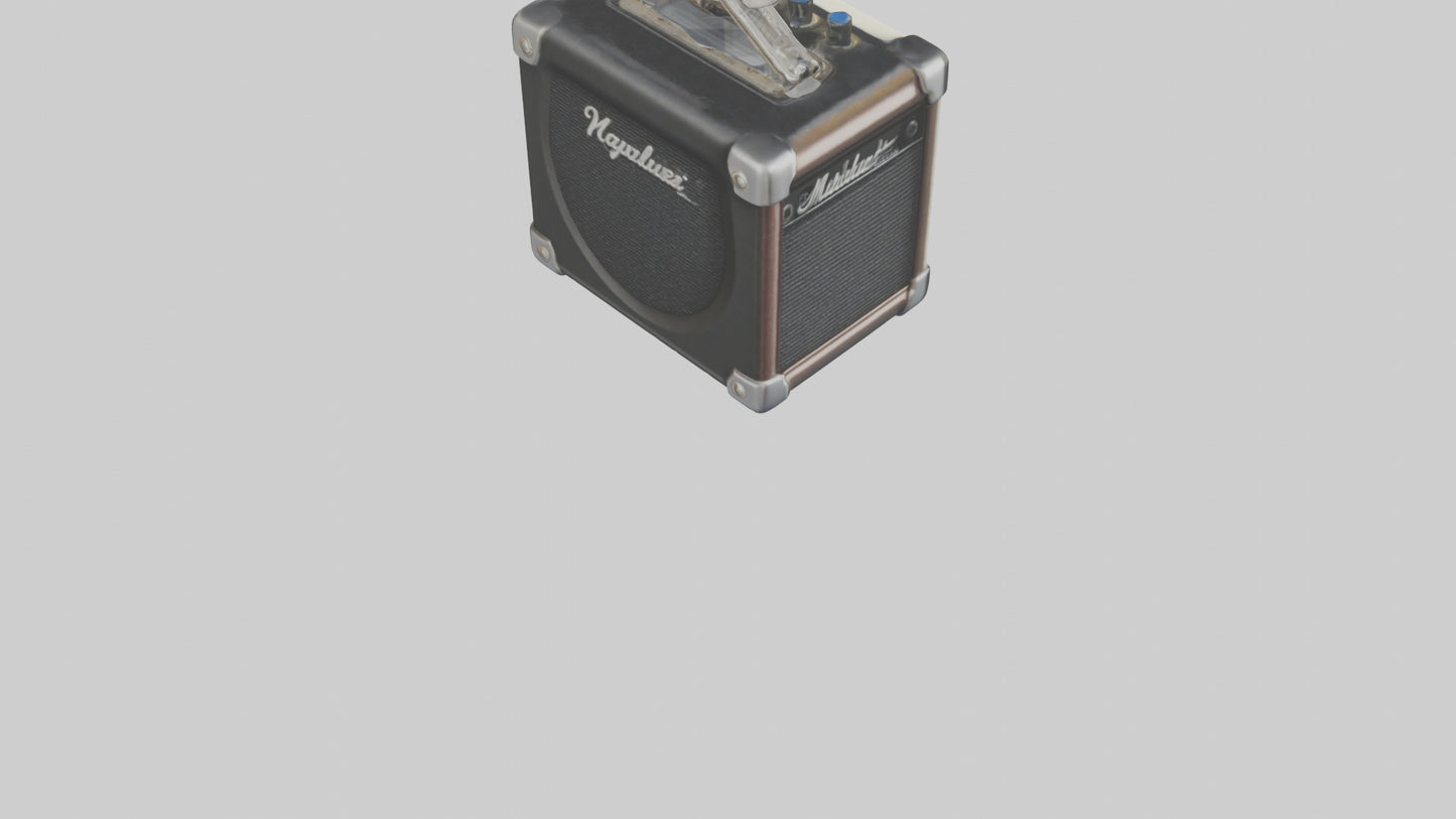 3D model Guitar amplifier keychain model VR / AR / low-poly