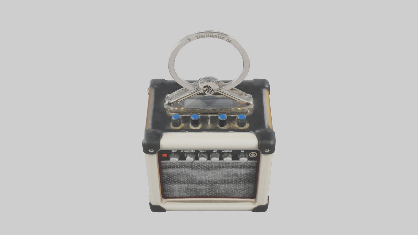 3D model Guitar amplifier keychain model VR / AR / low-poly