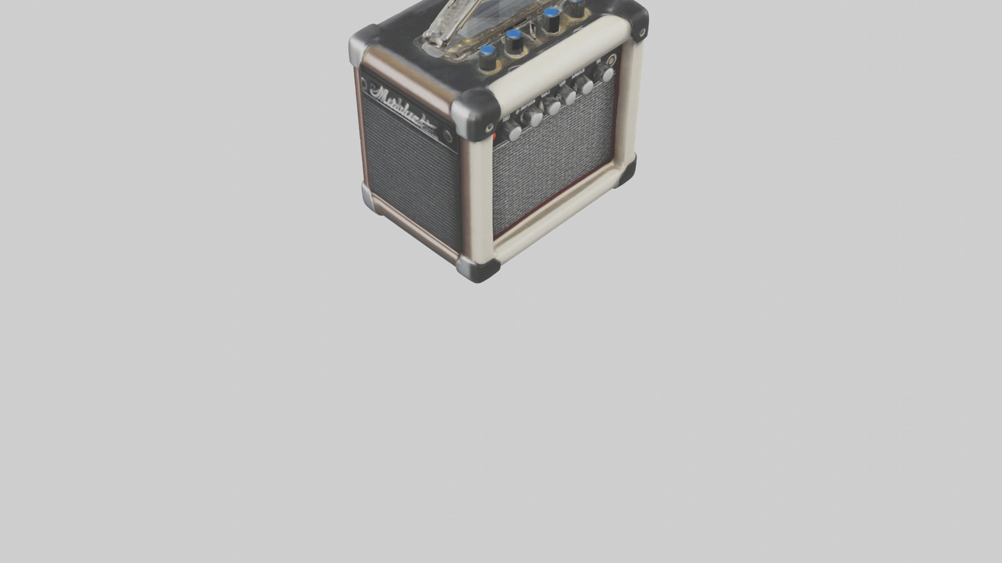 3D model Guitar amplifier keychain model VR / AR / low-poly