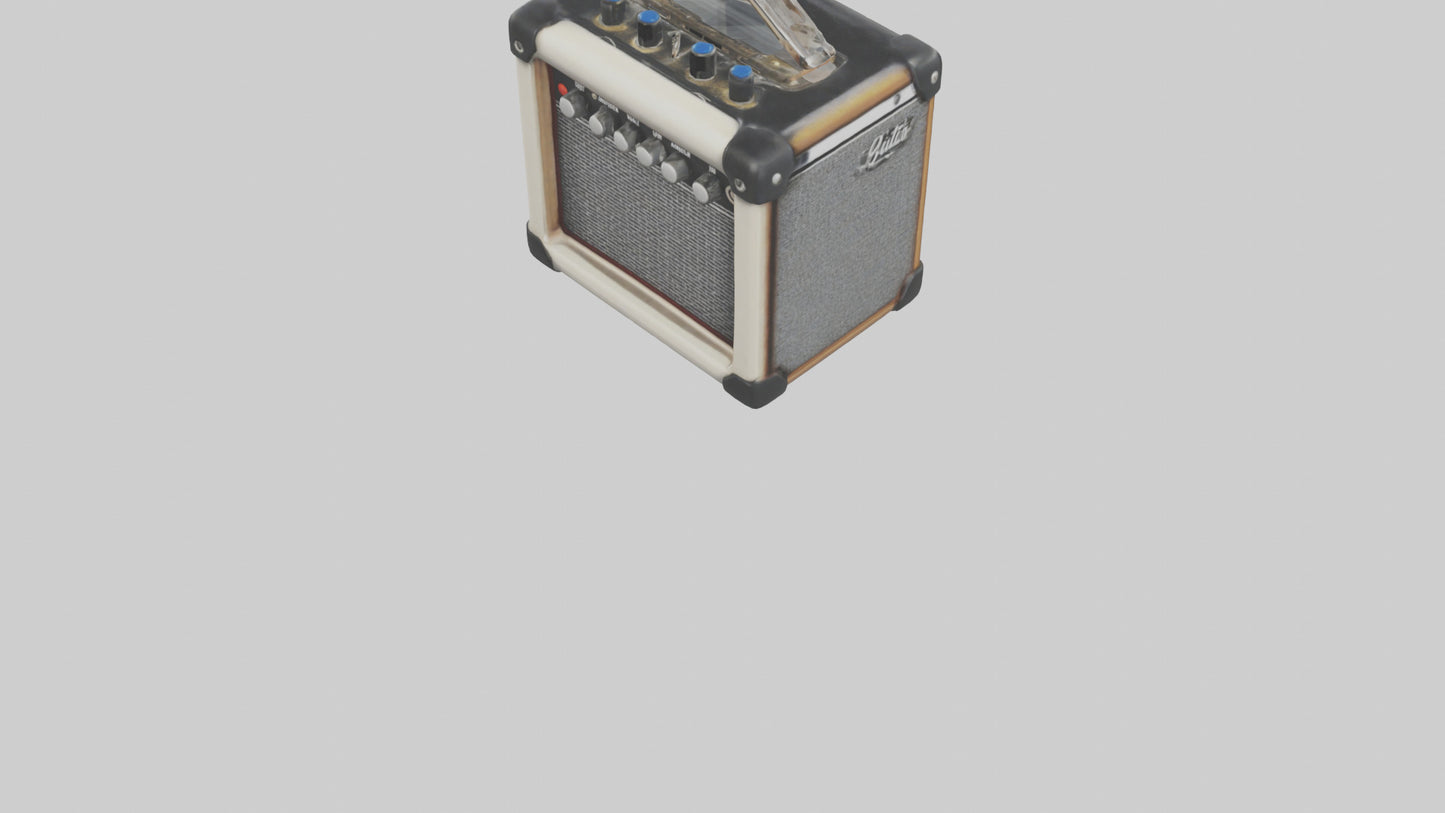 3D model Guitar amplifier keychain model VR / AR / low-poly