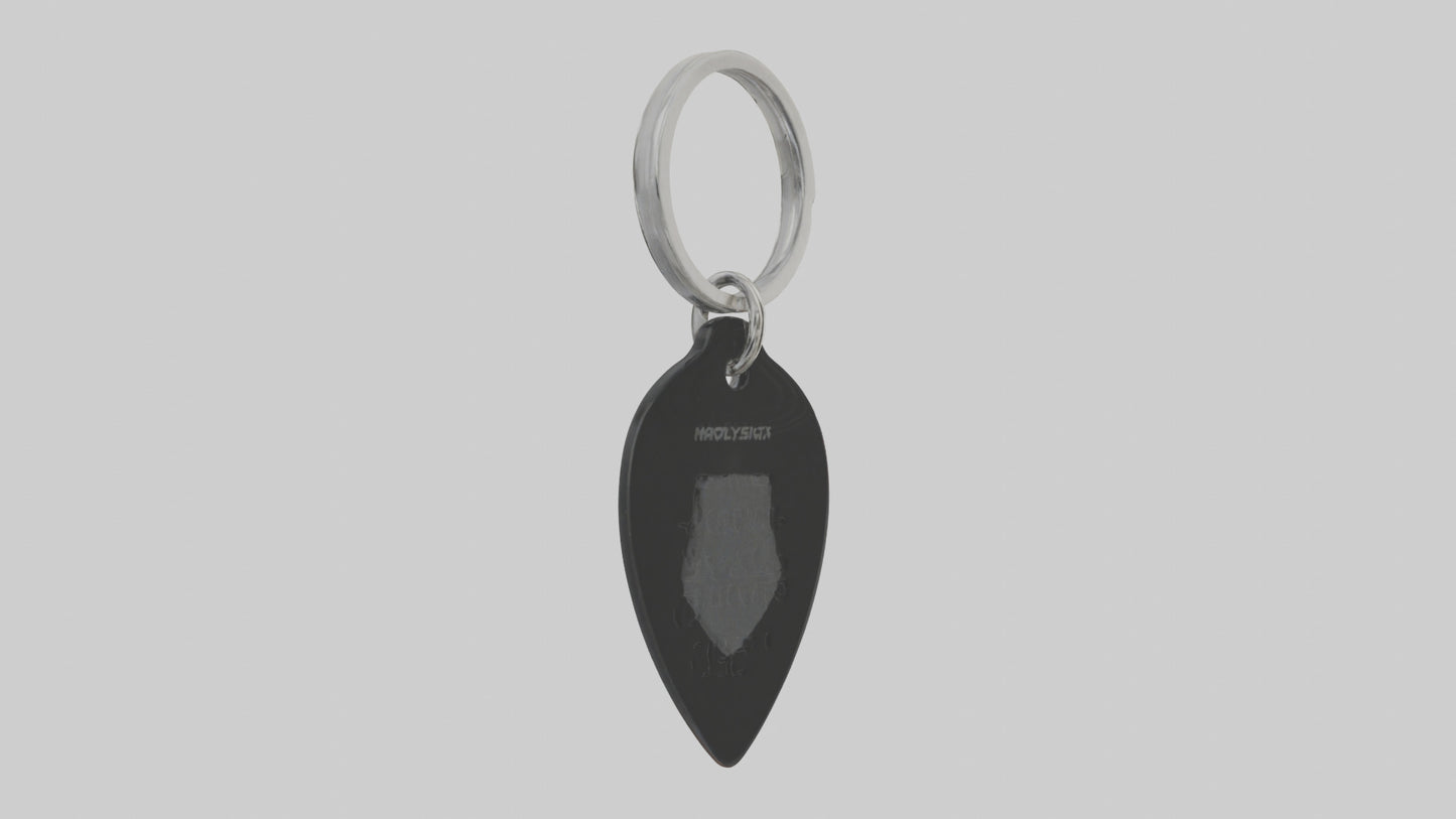 Guitar pick keychain model VR / AR / low-poly