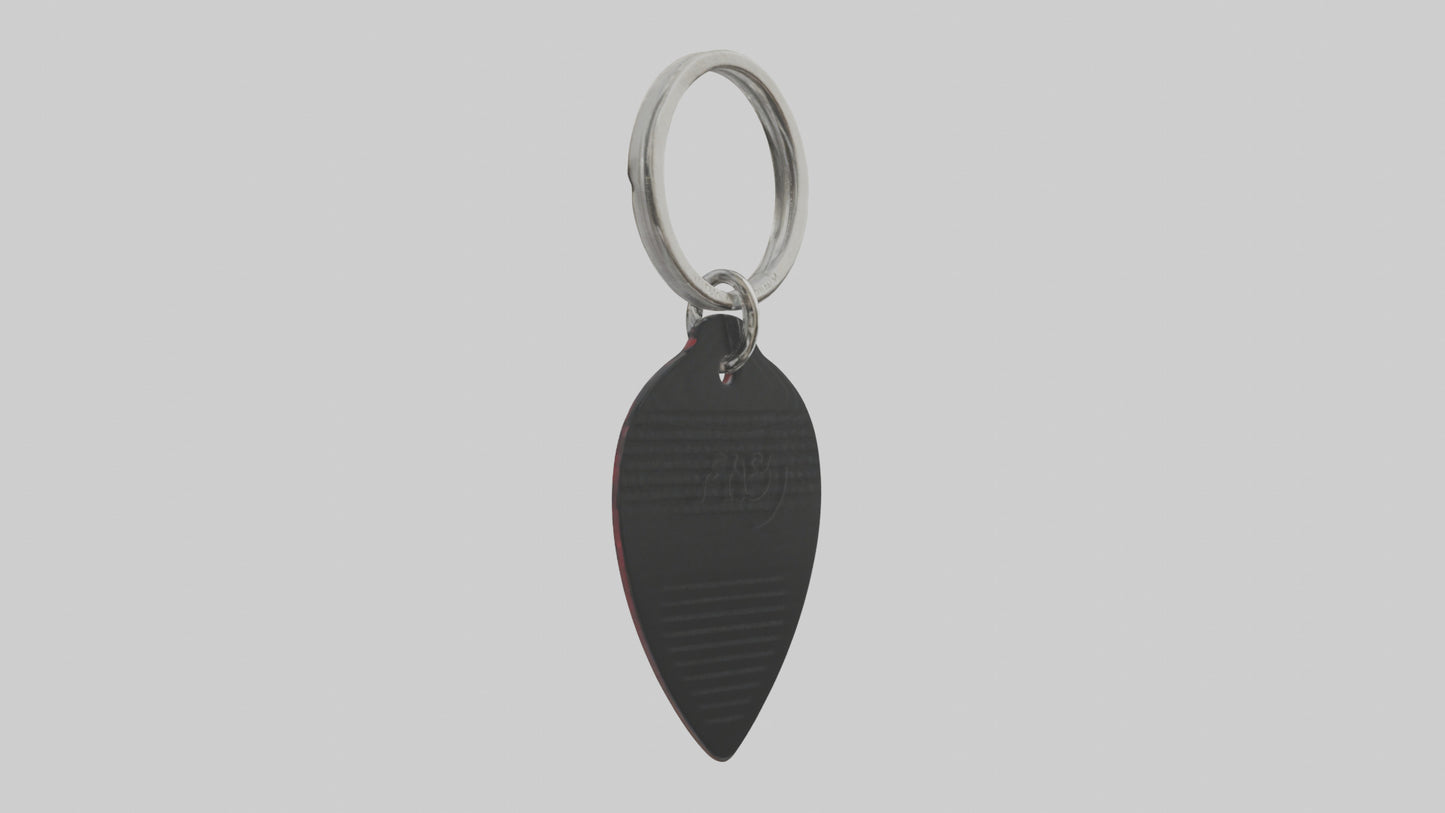 Guitar pick keychain model VR / AR / low-poly