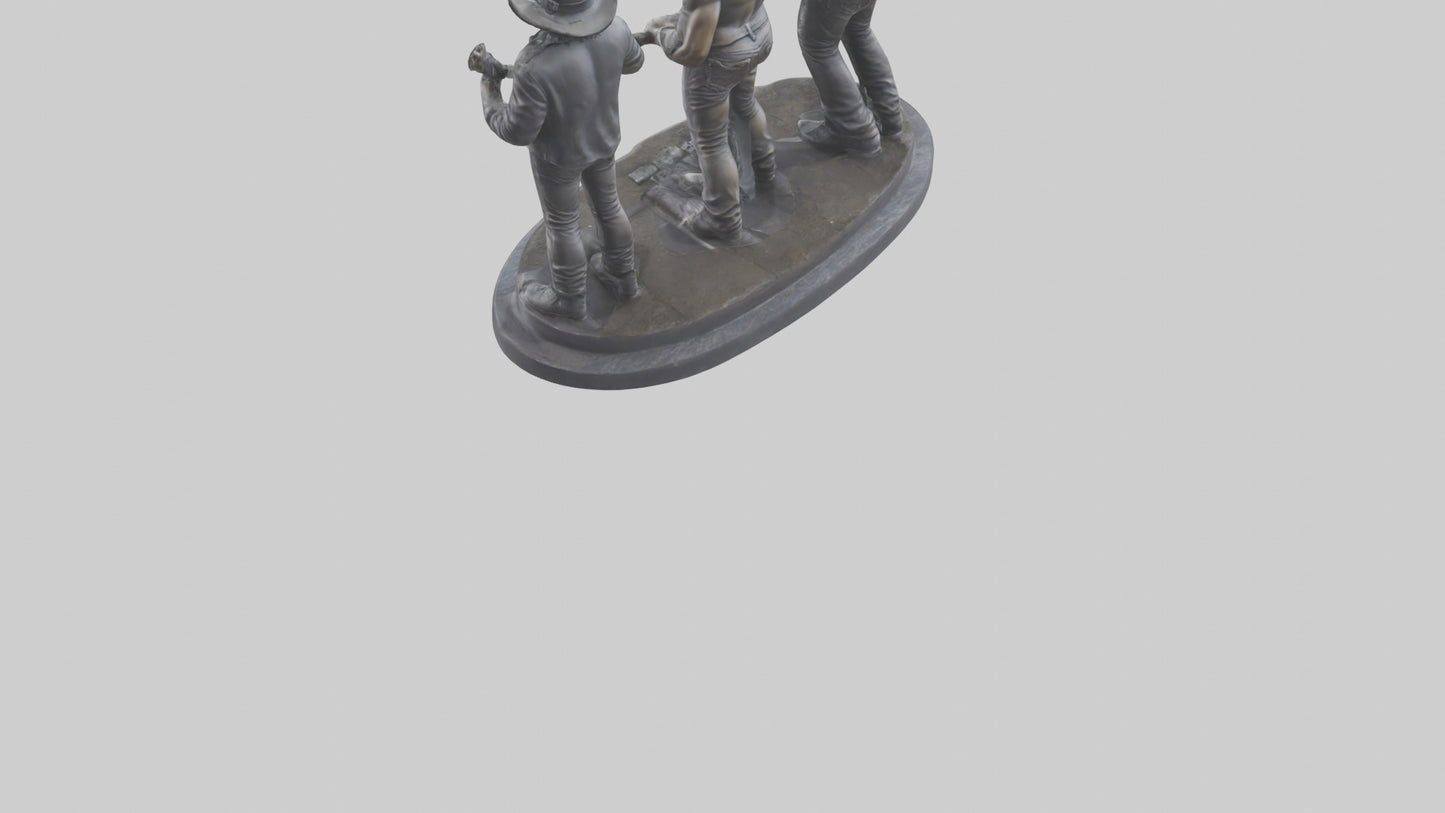 3D model Guns N Roses statue model VR / AR / low-poly