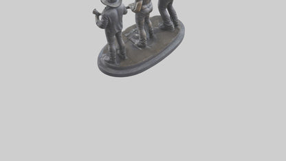 3D model Guns N Roses statue model VR / AR / low-poly