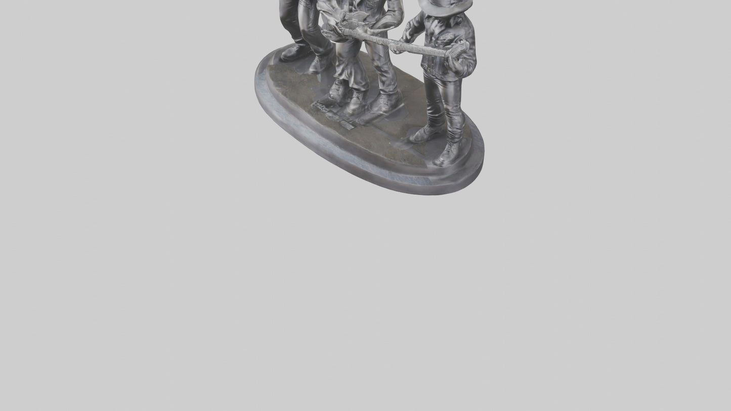 3D model Guns N Roses statue model VR / AR / low-poly