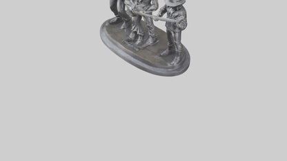 3D model Guns N Roses statue model VR / AR / low-poly