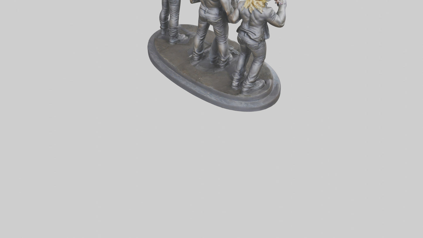 3D model Guns N Roses statue model VR / AR / low-poly