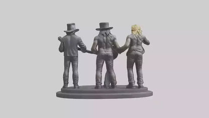 3D model Guns N Roses statue model VR / AR / low-poly
