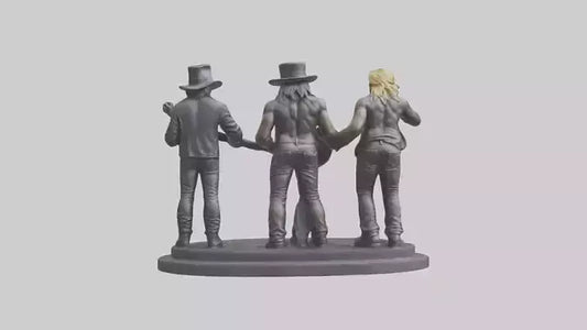 3D model Guns N Roses statue model VR / AR / low-poly